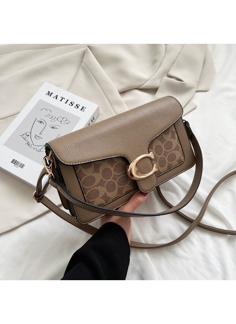 2023 Floral Print Trendy Womens Crossbody Bag Khaki