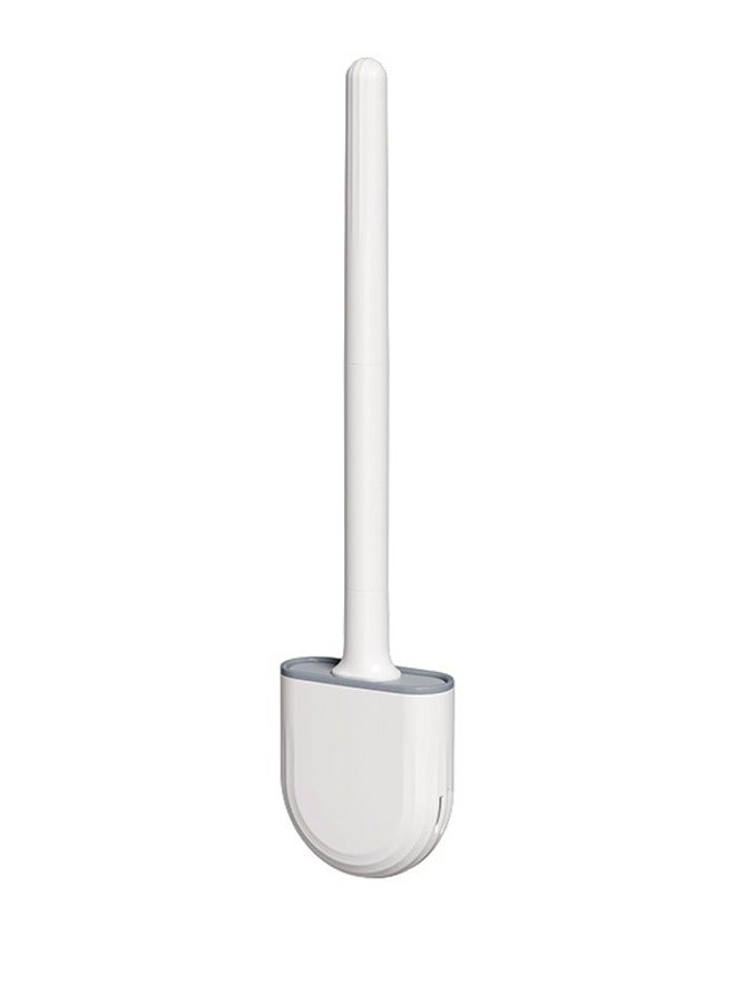Wall Mounted Silicone Toilet Brush with Extended Handle Brush Head and Silicone Bristles and Vented Bottom, Efficient Cleaning and Quick Drying Toilet Brush Set for Bathroom - Image 3