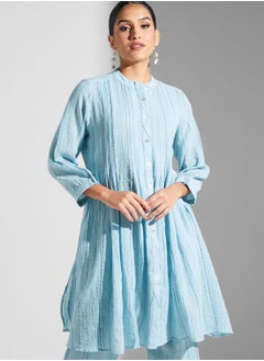 RITU KUMAR Striped Kurti & Pants Set With Dupatta  - Image 3