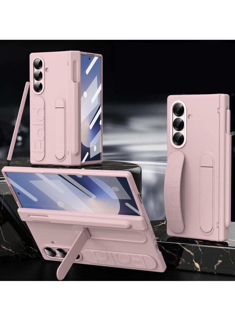 general for Samsung Galaxy Z Fold 7 Protect Case with WristBand Stand,Bulit-in Hinge Protection, Screen & Lens Protection Shockproof Full Body Drop Fall Protection - Image 1