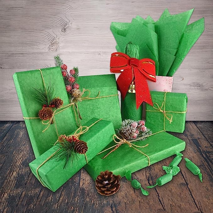 Ditya Crafts Green Kite Paper for Flower Making, Gift Wrapping Paper and Art Craft (Set of 24 Sheets, 4 Sheets of 6 Colors Each, 20x30 inch) (Green) - Image 5
