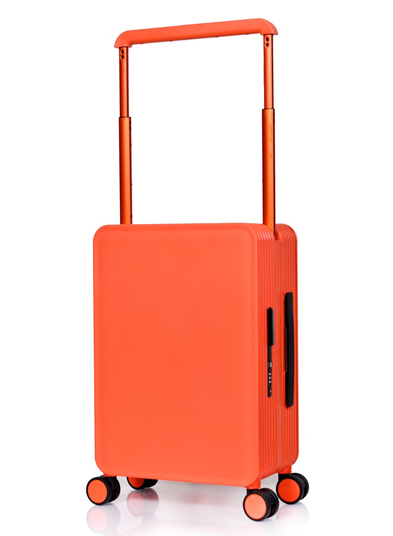 مورانو حقيبة سفر متينة للجنسين من Morano خفيفة الوزن، حقيبة باربع بعجلات دوارة مع قفل مدمج من TSA (برتقالي Carry-On 20-Inch) مقاسات  طول 35 سم*عرض 21سم*إرتفاع 49سم - Image 1