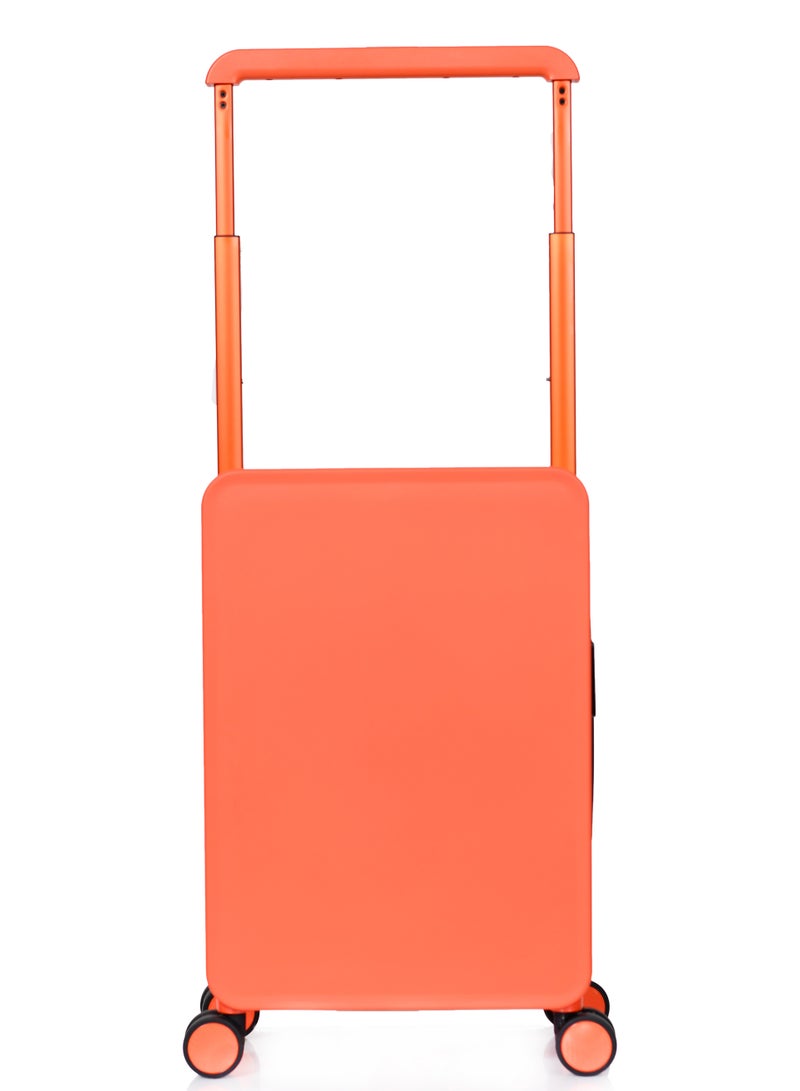 مورانو حقيبة سفر متينة للجنسين من Morano خفيفة الوزن، حقيبة باربع بعجلات دوارة مع قفل مدمج من TSA (برتقالي Carry-On 20-Inch) مقاسات  طول 35 سم*عرض 21سم*إرتفاع 49سم - Image 2