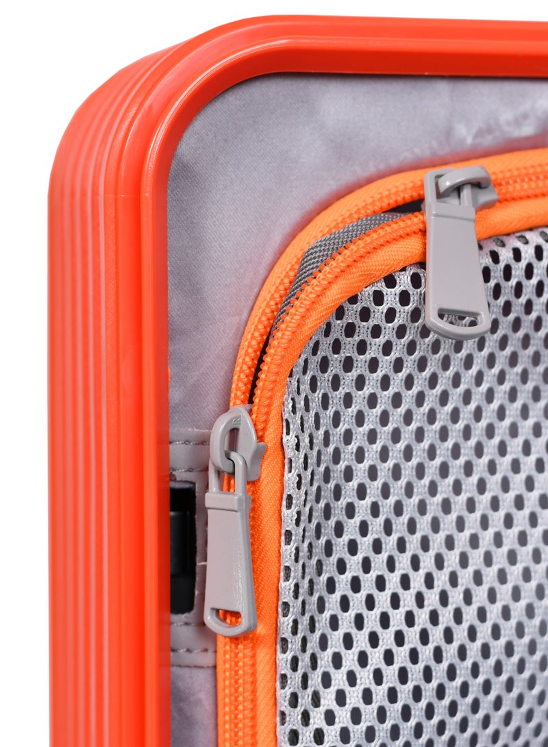 مورانو حقيبة سفر متينة للجنسين من Morano خفيفة الوزن، حقيبة باربع بعجلات دوارة مع قفل مدمج من TSA (برتقالي Carry-On 20-Inch) مقاسات  طول 35 سم*عرض 21سم*إرتفاع 49سم - Image 5