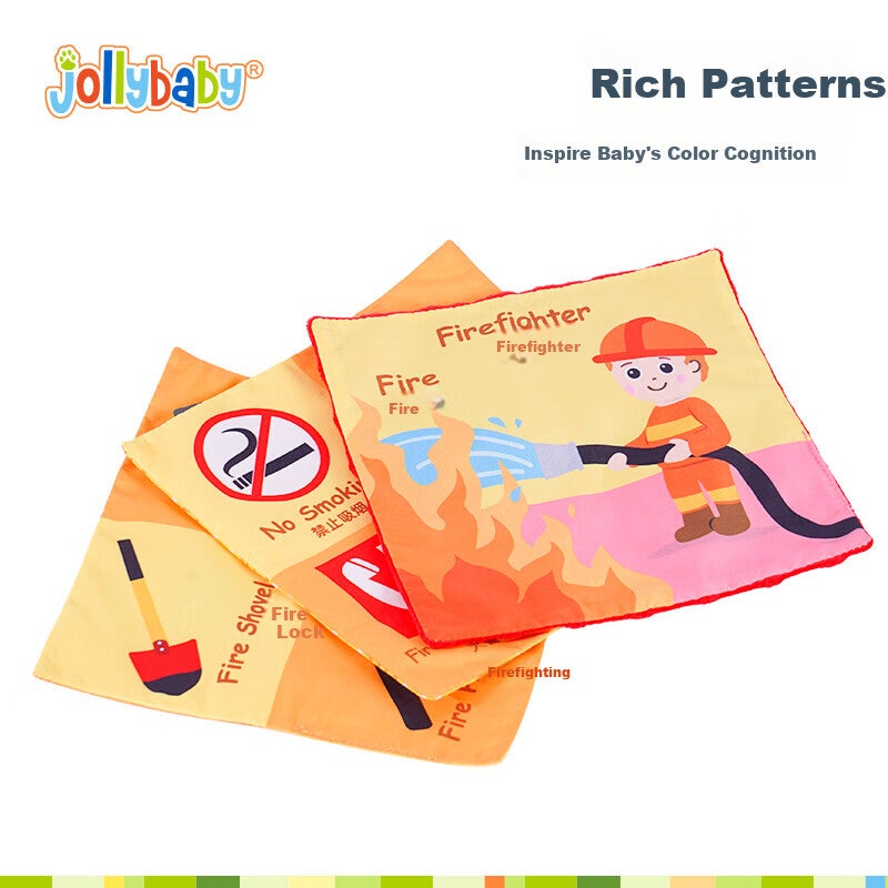 Jollybaby Baby Tissue Paper Toy Box ، موزع الأنسجة المقاوم للدموع للرضع والأطفال الصغار ، تصميم واقعي لحديثي الولادة ، تصميم شاحنة إطفاء للأعمار 0-1 - Image 4