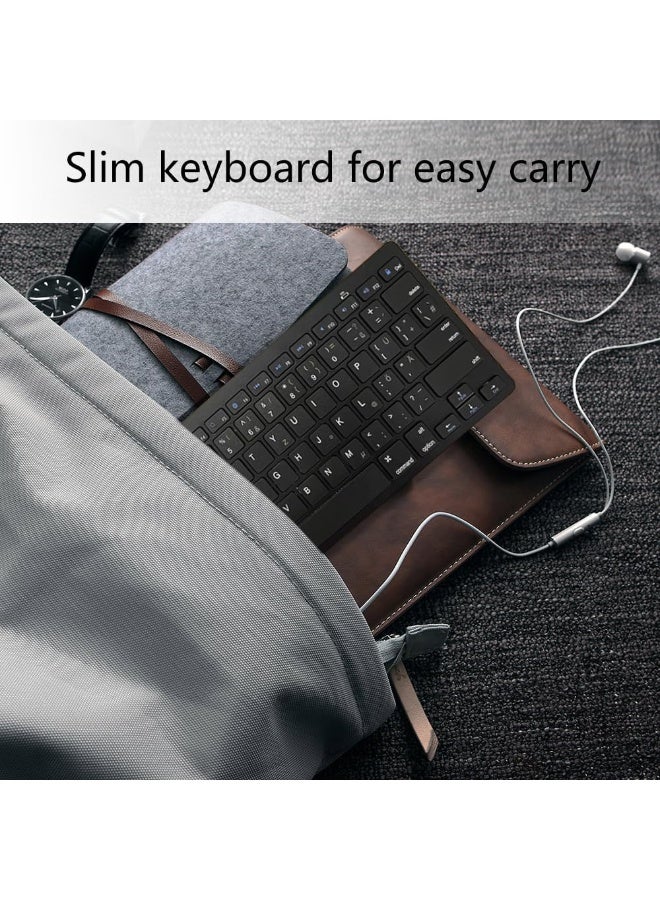 Wireless Bluetooth Mini French AZERTY Keyboard – Lightweight, Quiet, Compact & Ultra-Thin Portable Keyboard - Image 3