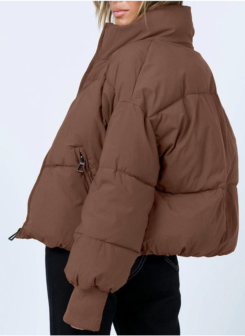 Loquat - Loose Thin Warm Bread Jacket Short Down Jacket - Image 1