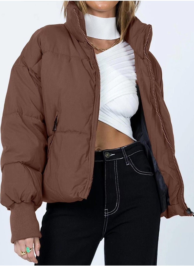 Loquat - Loose Thin Warm Bread Jacket Short Down Jacket - Image 1