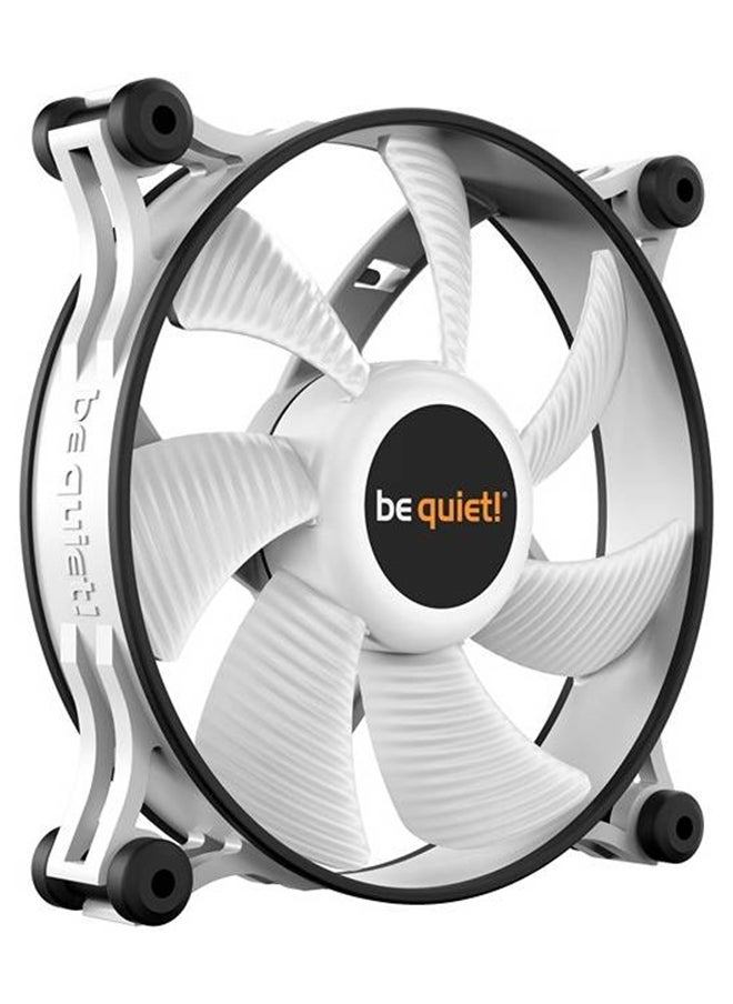 be quiet! مروحة هيكل Shadow Wings 2 120 مم PWM، سرعة المروحة 1100 دورة في الدقيقة، تدفق هواء 65 CFM، شفرات مروحة مُحسَّنة لتدفق الهواء، إطار مروحة مطاطي، تقنية محمل البندقية، أبيض BL089  - Image 1