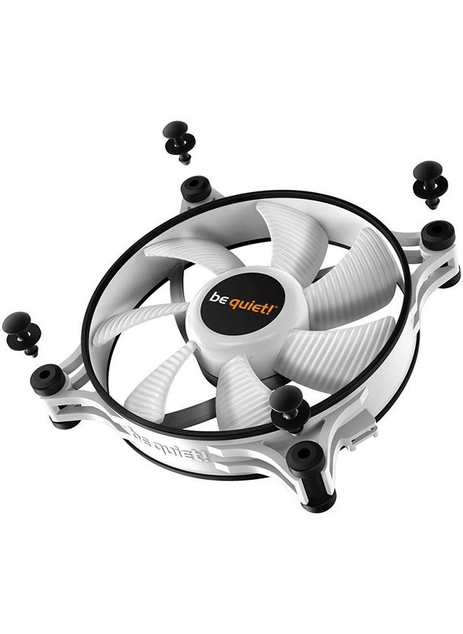 be quiet! مروحة هيكل Shadow Wings 2 120 مم PWM، سرعة المروحة 1100 دورة في الدقيقة، تدفق هواء 65 CFM، شفرات مروحة مُحسَّنة لتدفق الهواء، إطار مروحة مطاطي، تقنية محمل البندقية، أبيض BL089  - Image 4