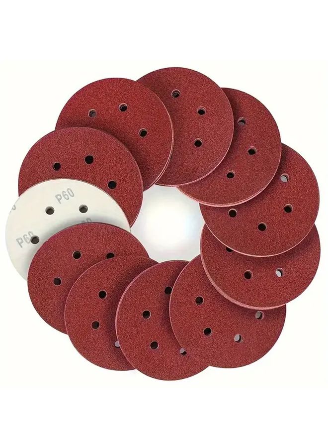 10pcs 80 Grit 150mm 6 Inch Sanding Discs For Random Orbital Sanders - Image 4