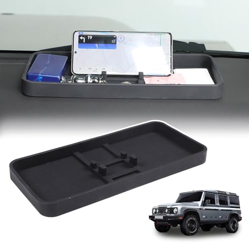 Tumukiw Center Console Dash Storage Tray Compatible with Ineos Grenadier 2020-2024 Accessories Non-Slip Dashboard Tray Dash Storage Box Console Tray Phone Key Organizer Container (12inch* 5.5inch) - Image 1