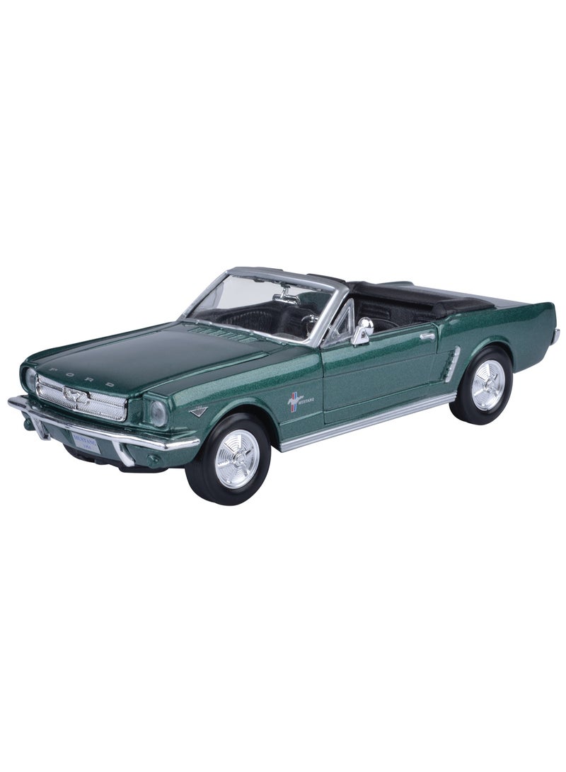MOTORMAX 1964 Ford Mustang Convertible Die-Cast Model Car 1:24 Scale – Officially Licensed Classic Collectible with Opening Doors & Detailed Interior