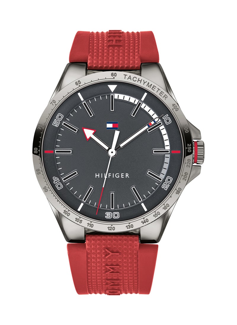 TOMMY HILFIGER - Men's Analog Round Shape Silicone Wrist Watch 1791527 - 46.35 Mm - Image 1