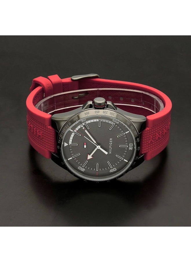 TOMMY HILFIGER - Men's Analog Round Shape Silicone Wrist Watch 1791527 - 46.35 Mm - Image 1