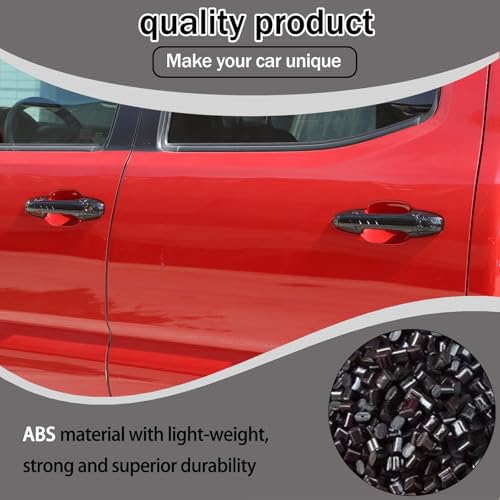 Lcojicep ABS Exterior Door Handle Protector Trim Frame Cover Compatible with Tacoma 2006-2015,Door Handle Cover,Car Door Handle Cover Frame Trim (Piano Black(Style B)) - Image 3
