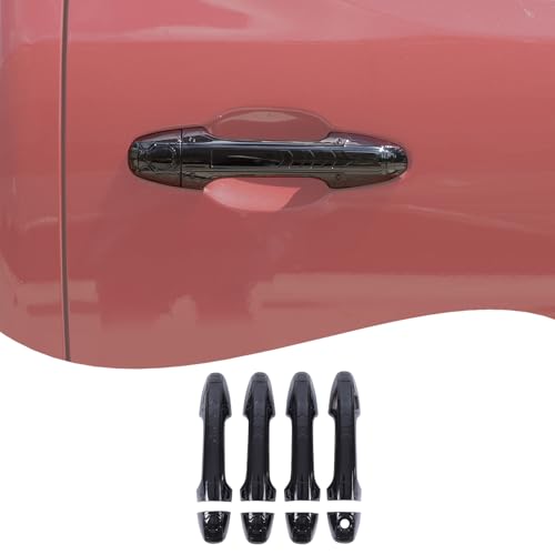 Lcojicep ABS Exterior Door Handle Protector Trim Frame Cover Compatible with Tacoma 2006-2015,Door Handle Cover,Car Door Handle Cover Frame Trim (Piano Black(Style B)) - Image 1
