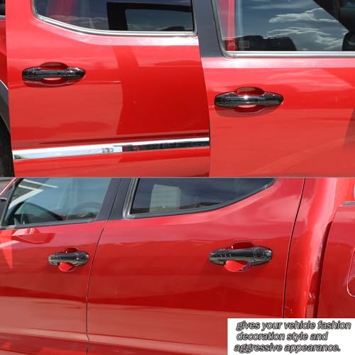 Lcojicep ABS Exterior Door Handle Protector Trim Frame Cover Compatible with Tacoma 2006-2015,Door Handle Cover,Car Door Handle Cover Frame Trim (Piano Black(Style B)) - Image 5