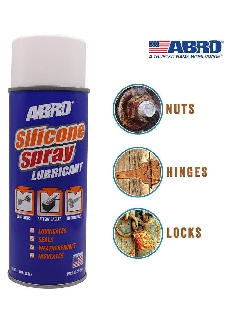 Abro Abro White Lithium Grease 284ml + Abro Silicone Spray for Battery Cable Lubrication 283ml - Image 2