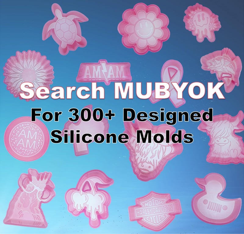 MUBYOK (300 Design Optional) MUBYOK M09 Sunflower Silicone Freshie Mold for Baking Aroma Beads Car Freshie Supplies - Image 4