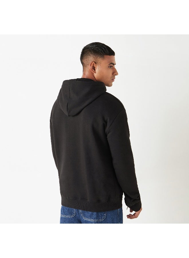 Lee Cooper Lee Cooper Logo Embroidered Hoodie with Zippered Long Sleeves  - Image 1