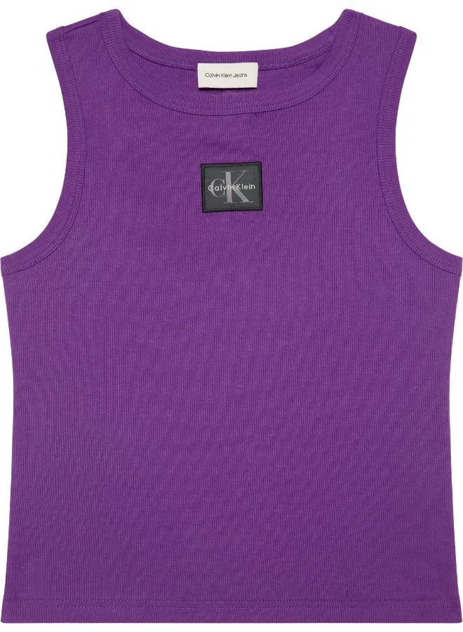 Calvin Klein Jeans Logo Ribbed Top