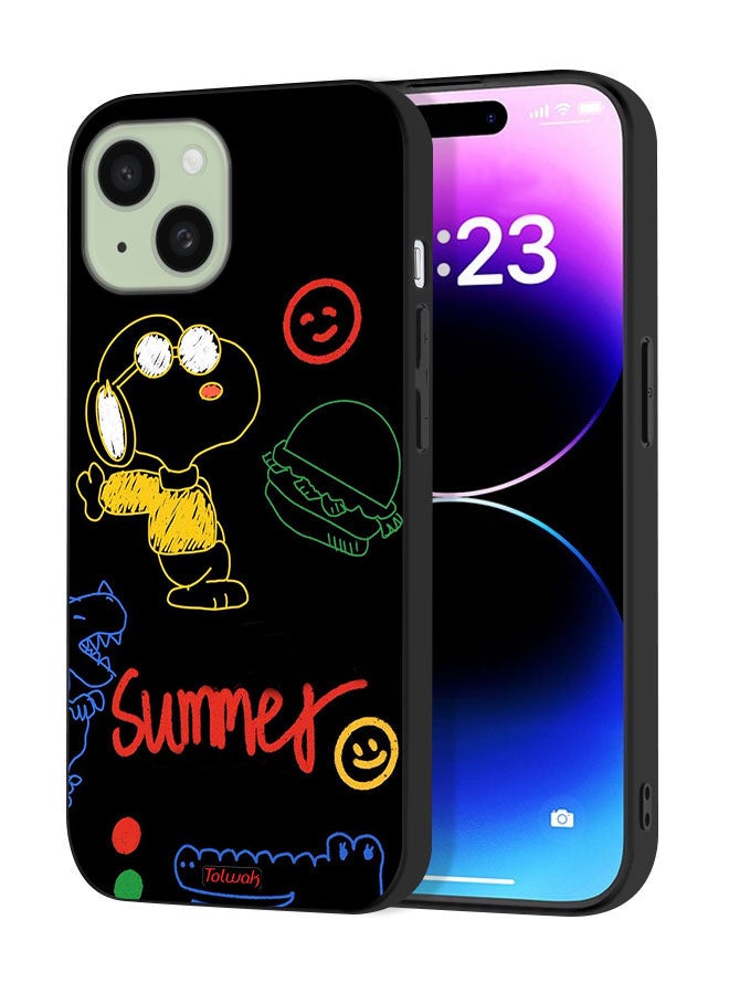 Tolwak Apple iPhone 15 Protective Case Cover Summer Sticker - Image 1