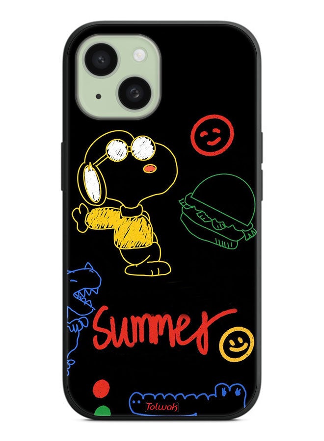 Tolwak Apple iPhone 15 Protective Case Cover Summer Sticker - Image 2
