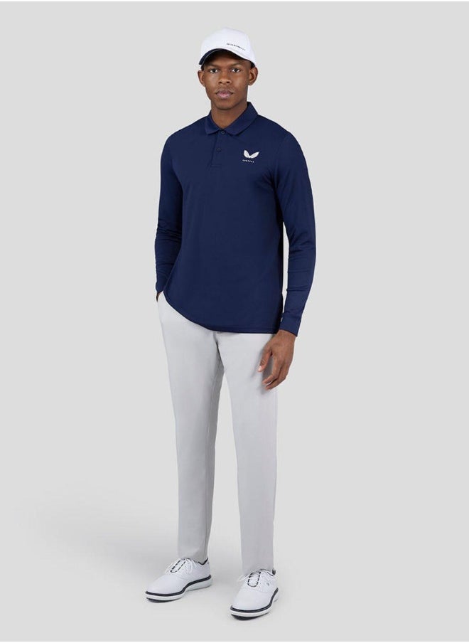 كاستور Midnight Golf Navy Essential Long Sleeve Polo  - Image 3