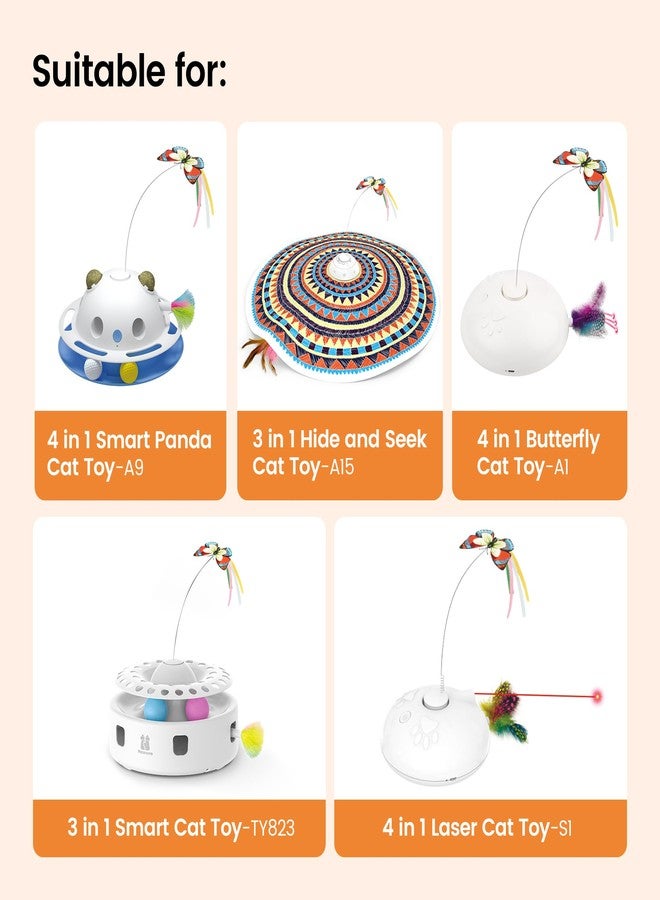 Potaroma Pack of 3 Butterfly Refills 3 in 1 Hide and Seek Cat Toys - Image 2