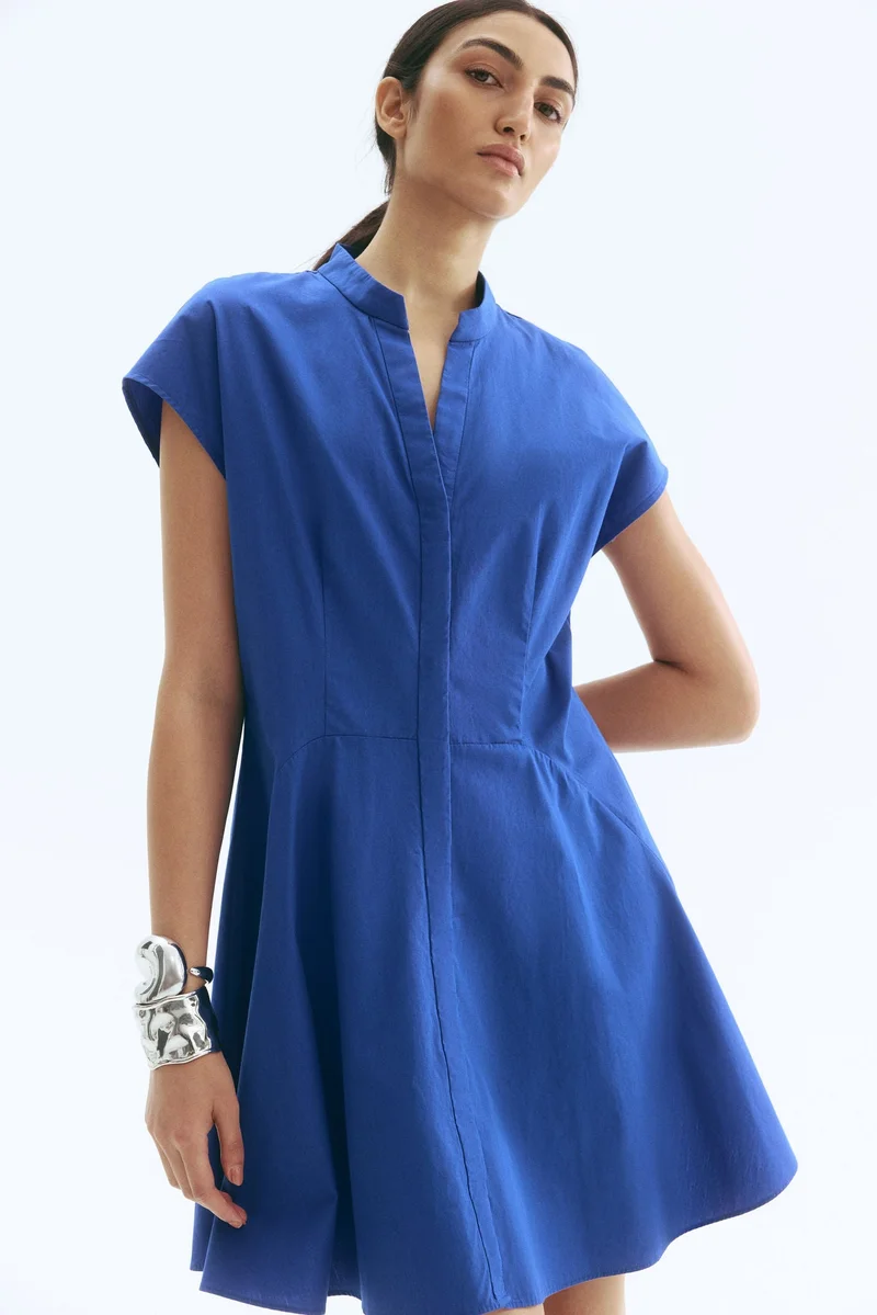 H&M Flared poplin dress