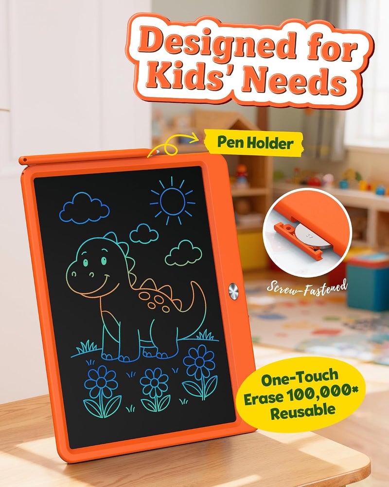 bravokids ألواح رسم مقاس 12 بوصة باللون البرتقالي - Image 4