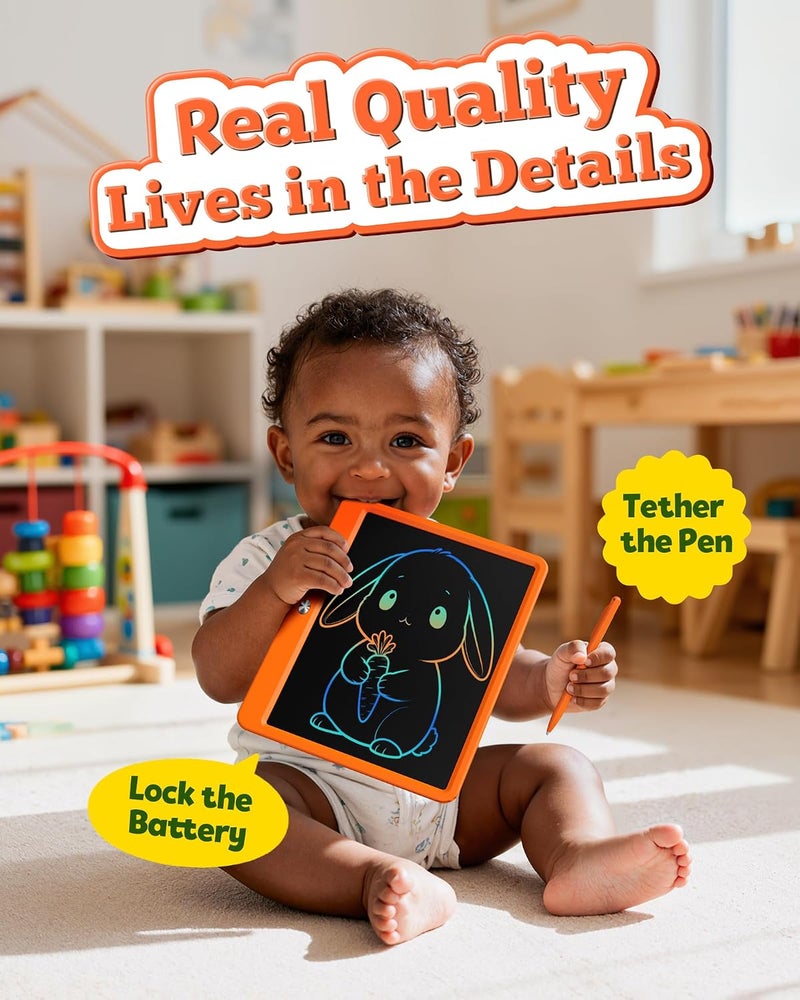 bravokids ألواح رسم مقاس 12 بوصة باللون البرتقالي - Image 3