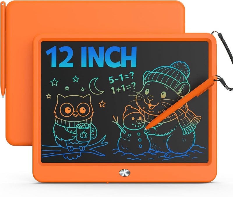 bravokids ألواح رسم مقاس 12 بوصة باللون البرتقالي - Image 1