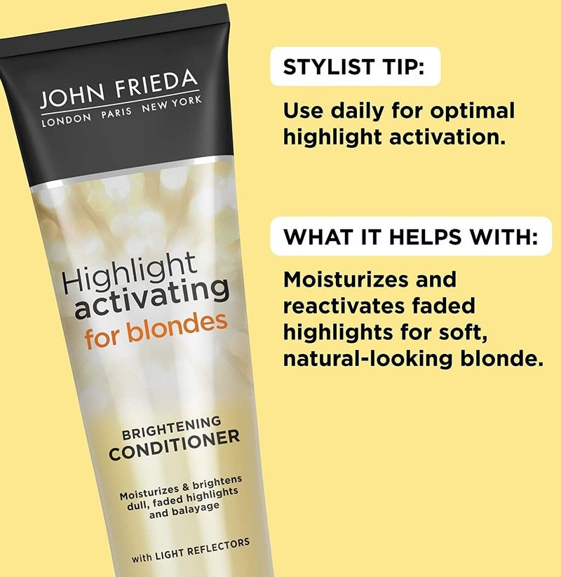 John Frieda Highlight Activating for Blondes Brightening Conditioner with Light Reflectors 250ML - Image 3