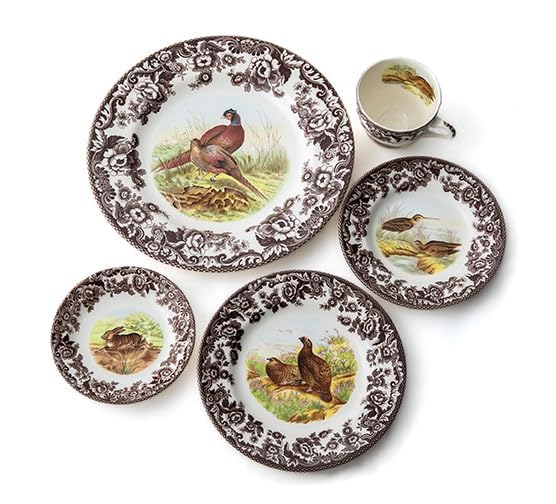 Spode Woodland Pheasant Dinner Plate - 10.5" British Game Bird Design with Traditional Floral Border, Fine Earthenware Tableware - Dishwasher, Microwave & Warm Oven Safe - Made in England - Image 2