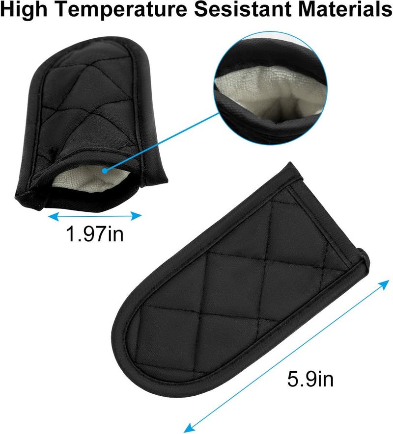 Evoio Cast Iron Skillet Handle Covers, Pan Pot Handle Covers Heat Resistant, Hot Handle Covers, Pan Pot Cast Iron Skillet Handle Holder Sleeves Mitt for Kitchen, BBQ and Baking Cookware (2-Pack Black) - Image 3