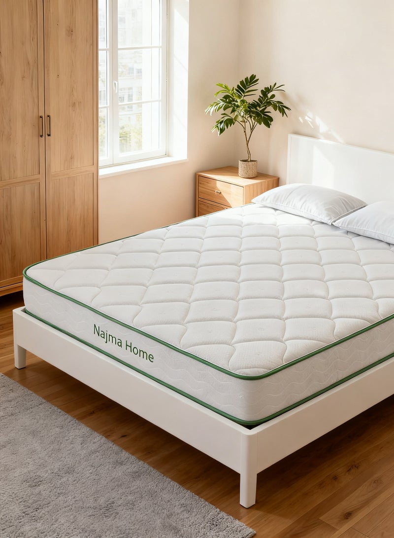 NajmaHome 120x200cm Extra Thick 22cm，High Resilience spring mattress, memory foam, breathable, pressure-relieving, medium firmness, designed to help alleviate back pain., Includes 1 Free Pillow - Image 1