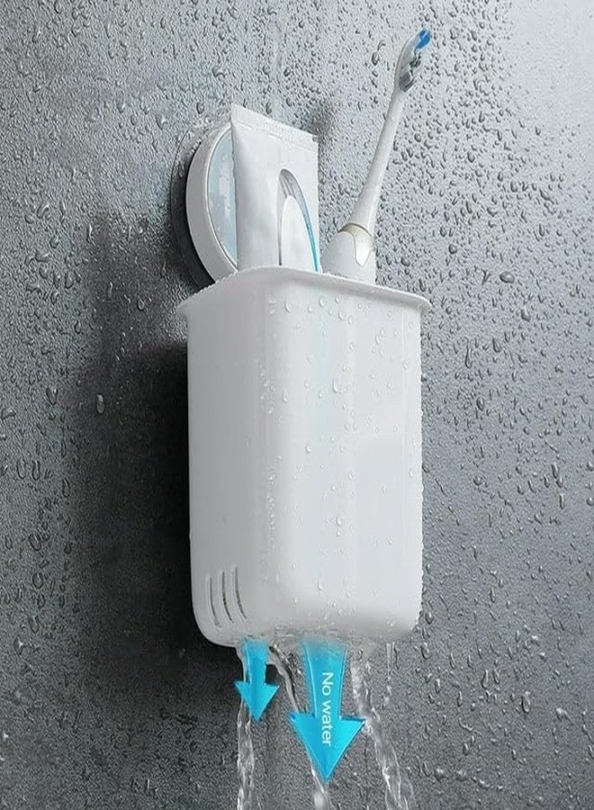 Vruta Toothbrush Holders for Bathroom Plastic Wall Mounted Self Adhesive Brush Holder, Toothpaste, Shaver, Razor & Makeup Brush Holder (2, Standerd) - Image 3