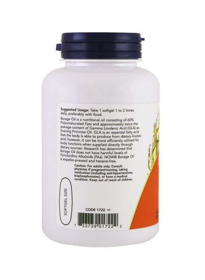 now Borage Oil Concentration Dietary Supplement - 60 Softgels - Image 2
