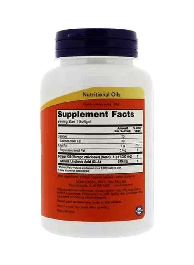 now Borage Oil Concentration Dietary Supplement - 60 Softgels - Image 3