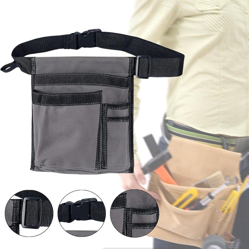 Tool Apron Belt Waist Utility Waists Pack Heavy Duty Gifts Waitress Accessories Bag Gray for Carpenters Farmers Gardeners - Image 2