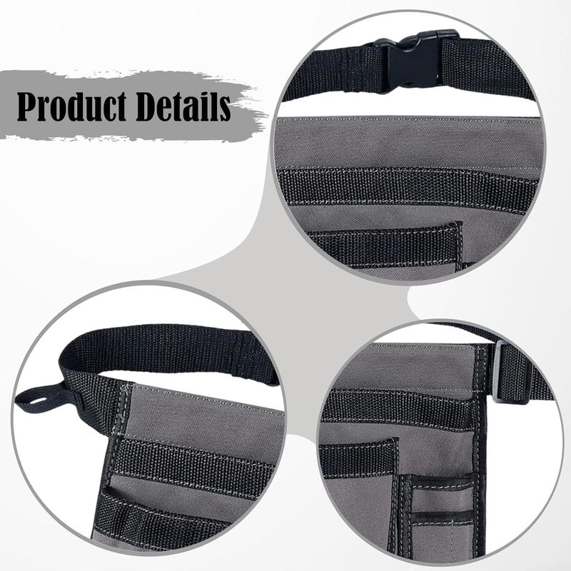 Tool Apron Belt Waist Utility Waists Pack Heavy Duty Gifts Waitress Accessories Bag Gray for Carpenters Farmers Gardeners - Image 3