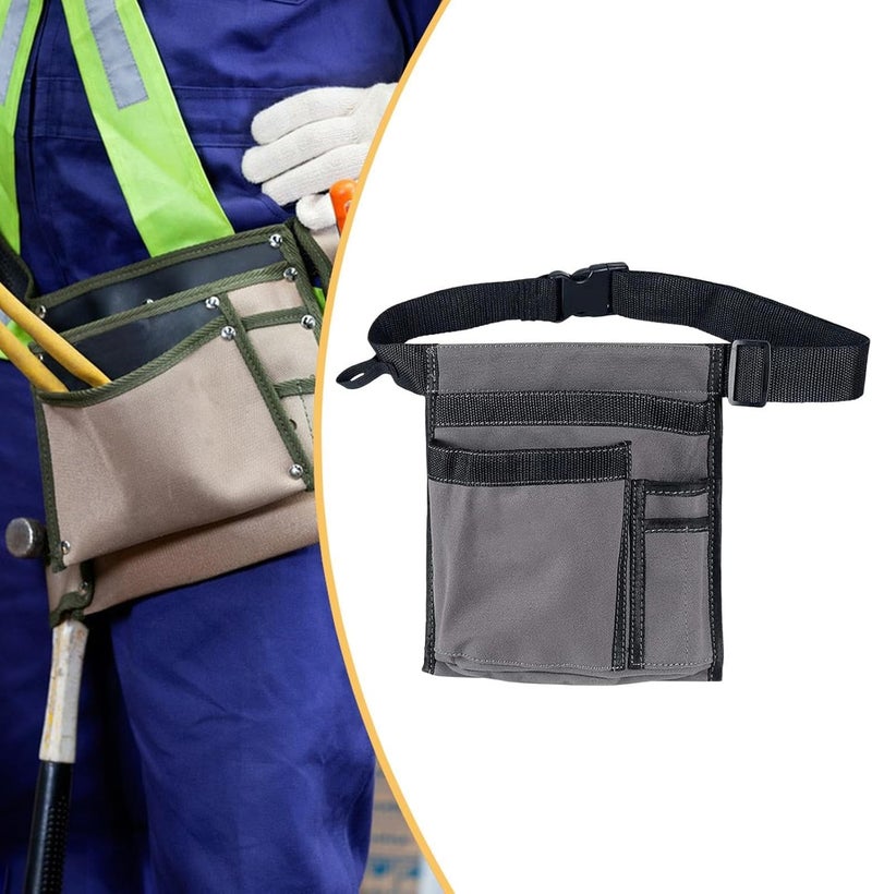Tool Apron Belt Waist Utility Waists Pack Heavy Duty Gifts Waitress Accessories Bag Gray for Carpenters Farmers Gardeners - Image 5