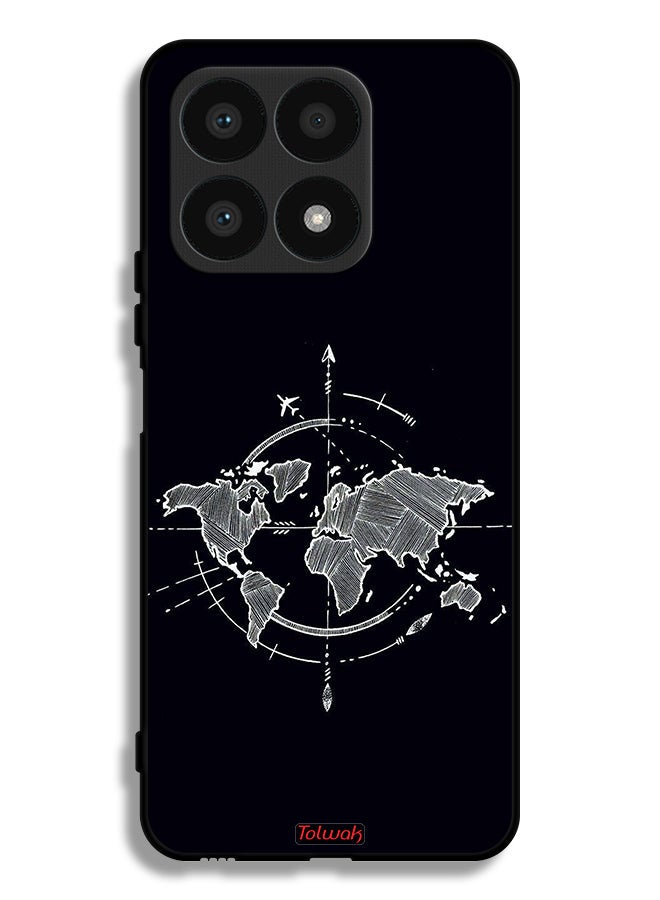 Tolwak Honor X8a Protective Case Cover Compass Art - Image 1