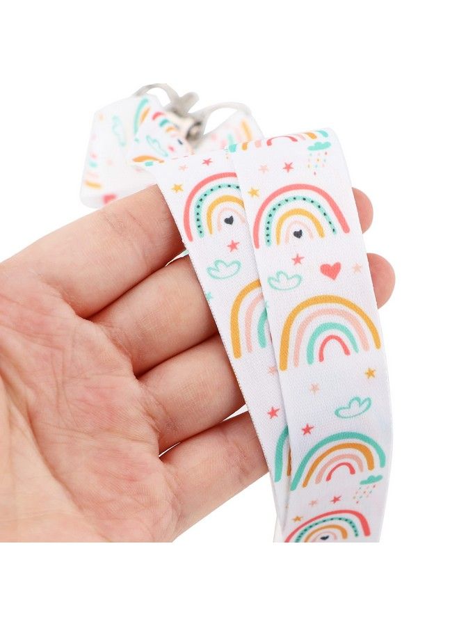 DMLSKY Cute Lanyard With Id Badge Holder Be Kind Rainbow Preppy School Lanyard For Kids Teen Girls Boho - Image 5