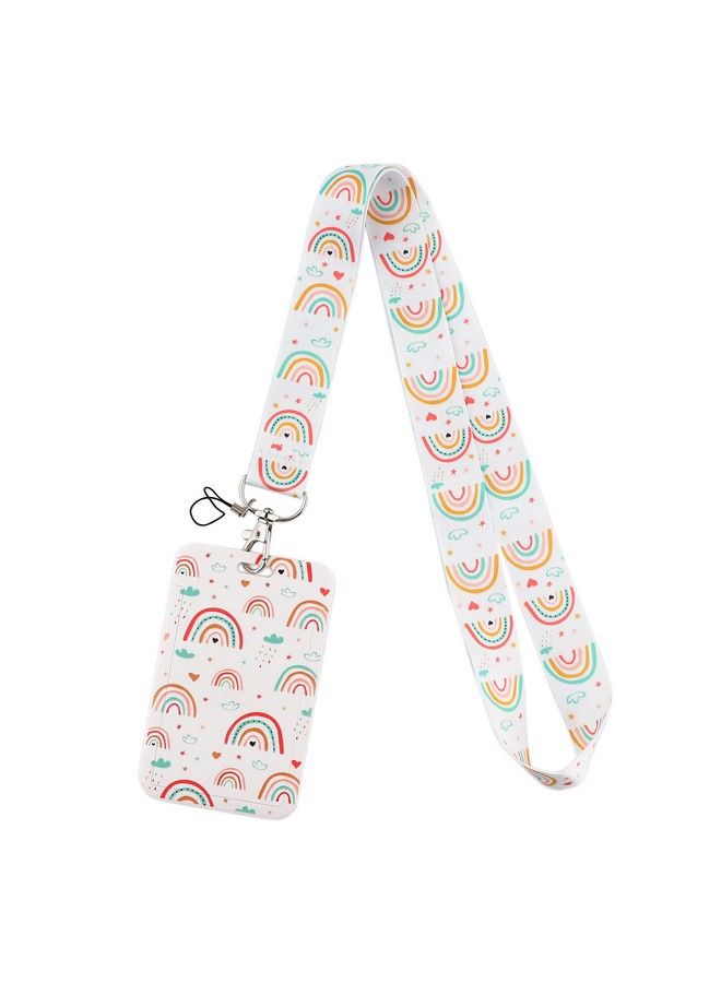 DMLSKY Cute Lanyard With Id Badge Holder Be Kind Rainbow Preppy School Lanyard For Kids Teen Girls Boho - Image 1