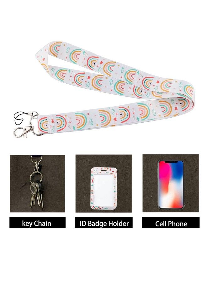 DMLSKY Cute Lanyard With Id Badge Holder Be Kind Rainbow Preppy School Lanyard For Kids Teen Girls Boho - Image 4
