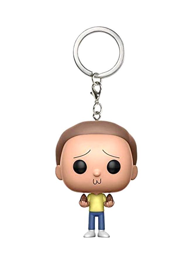 NIBEMINENT Pop! Morty Figure Toy Keychain Brown/Beige/Yellow - Image 1