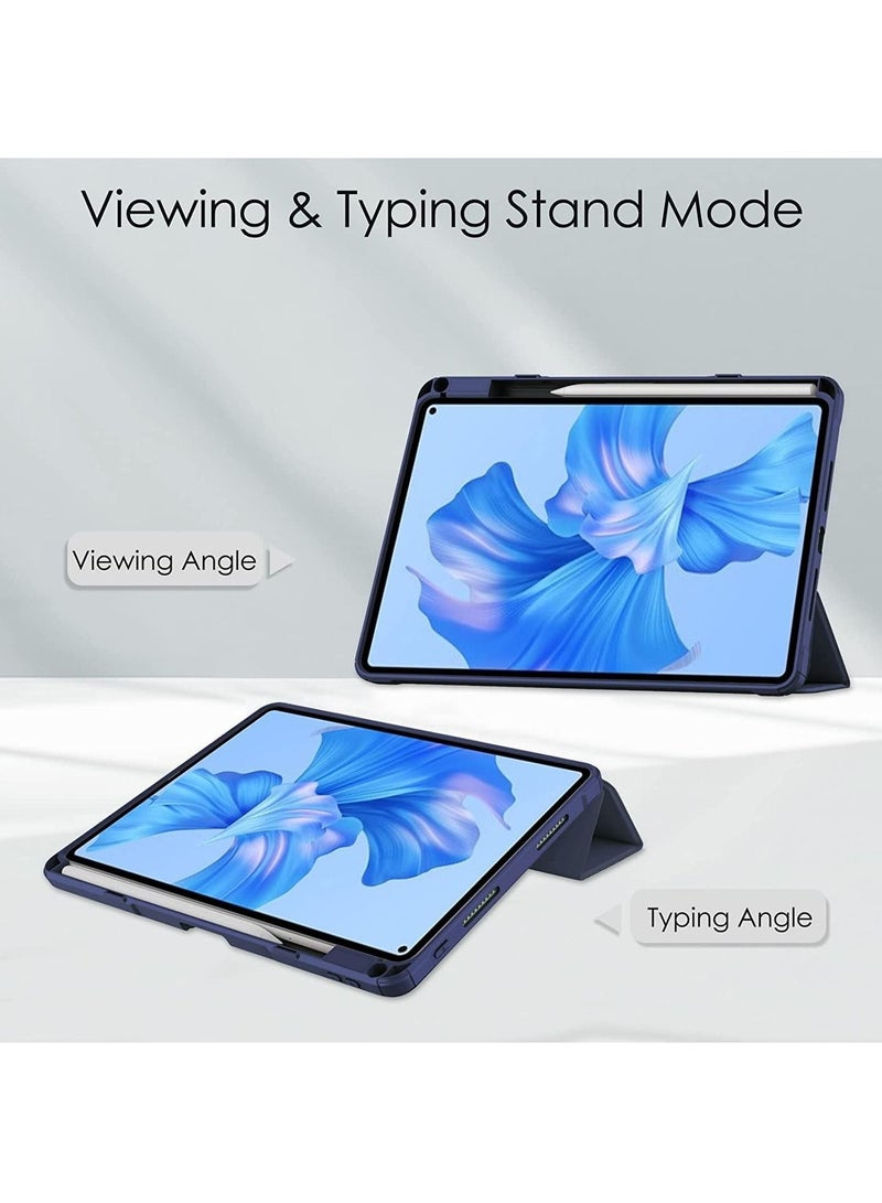 Case Compatible with Huawei MatePad Pro 11 2022 11.0 inch Smart Slim Trifold Stand Auto Sleep Wake Cover with Pencil Holder Clear Transparent Back Shell - Image 5